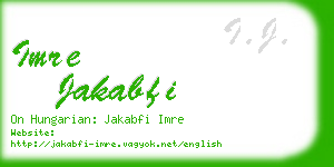 imre jakabfi business card